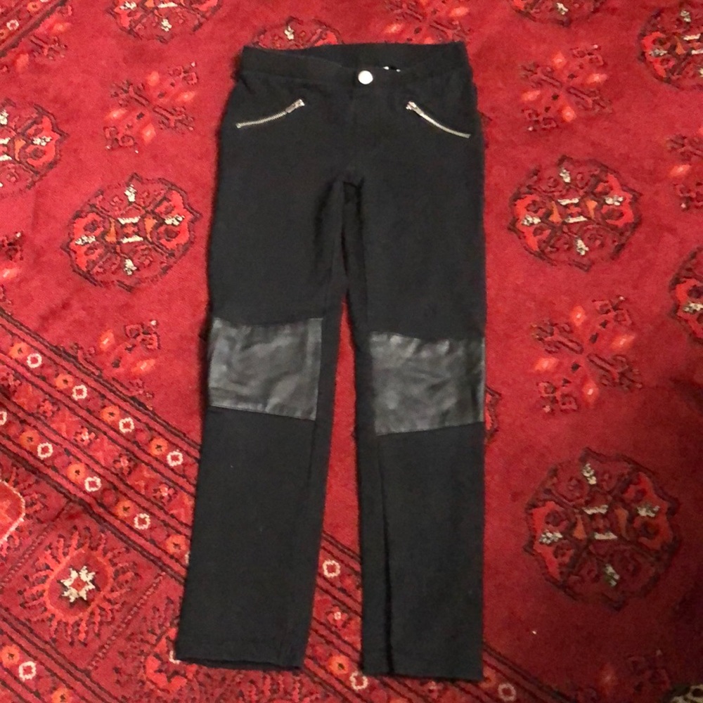 H&M  GIRLS BLACK LEGGINGS SIZE 7-8 years